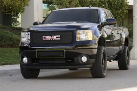 Sierra HD Bumper Grille 11-14 GMC Sierra HD Mild Steel Powdercoat Black Upper Class Series T-REX Grilles - 52209