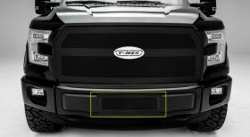 F-150 Bumper Grille 15-17 Ford F-150 Mild Steel Powdercoat Flat Black 1 Piece Upper Class Series T-REX Grilles - 52573