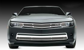 Camaro RS Grille 14-15 Chevrolet Camaro RS Head Light Trim Stainless Polished 1 Piece Upper Class Series T-REX Grilles - 54031