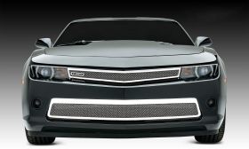 Camaro RS Grille 14-15 Chevrolet Camaro RS Replacement Stainless Polished 1 Piece Upper Class Series T-REX Grilles - 54033