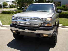 Silverado SS Grille 03-06 Chevrolet Silverado SS Stainless Polished 2 Piece Upper Class Series T-REX Grilles - 54100