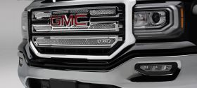 Sierra 1500 Grille 16-18 GMC Sierra 1500 Stainless Polished 2 Piece Upper Class Series T-REX Grilles - 54215