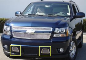 Tahoe/Suburban/Avalanche Bumper Grille 07-13 Chevrolet Tahoe/Suburban/Avalanche Stainless Polished 2 Piece Upper Class Series T-REX Grilles - 55051
