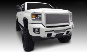 Sierra HD Bumper Grille 15-18 GMC Sierra HD Stainless Polished 1 Piece Upper Class Series T-REX Grilles - 55211
