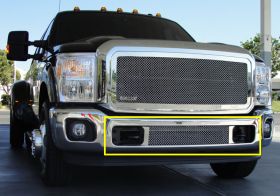Super Duty Bumper Grille 11-16 Ford Super Duty Stainless Polished Upper Class Series T-REX Grilles - 55546