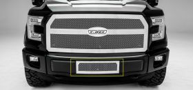 F-150 Bumper Grille 15-17 Ford F-150 XLt Eco Boost Stainless Polished 1 Piece Upper Class Series T-REX Grilles - 55573