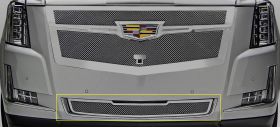 Escalade Bumper Grille Overlay 15-18 Cadillac Escalade W/O Adaptive CC Stainless Polished Upper Class Series T-REX Grilles - 57181