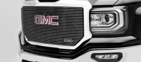 Sierra 1500 Grille 16-18 GMC Sierra 1500 W/Logo Aluminum Polished Laser Billet Series T-REX Grilles - 6202130