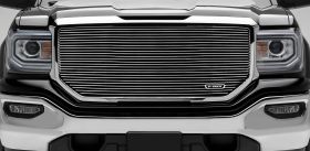 Sierra 1500 Grille 16-18 GMC Sierra 1500 W/O Logo Aluminum Polished Laser Billet Series T-REX Grilles - 6202140