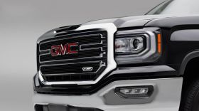 Sierra 1500 Grille 16-18 GMC Sierra 1500 Not For SLT/Denali/All Terrain Aluminum Powdercoat Black Laser Billet Series T-REX Grilles - 6212131