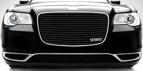 Chrysler 300 Grille 15-17 Chrysler 300 Aluminum Powdercoat Black 1 Piece Laser Billet Series T-REX Grilles - 6214361