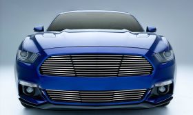 Mustang GT Grille 15-17 Ford Mustang GT Aluminum Polished 1 Piece Laser Billet Series T-REX Grilles - 6215300