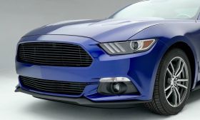 Mustang GT Grille 15-17 Ford Mustang GT Aluminum Powdercoat Black 1 Piece Laser Billet Series T-REX Grilles - 6215301