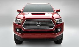 Tacoma Grille 16-17 Toyota Tacoma W/Logo Recess Aluminum Polished Laser Billet Series T-REX Grilles - 6219410
