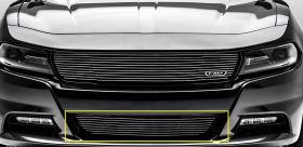 Charger Bumper Grille 15-17 Dodge Charger Aluminum Polished Laser Billet Series T-REX Grilles - 6224760