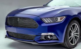Mustang GT Bumper Grille 15-17 Ford Mustang GT Aluminum Polished 1 Piece Laser Billet Series T-REX Grilles - 6225300