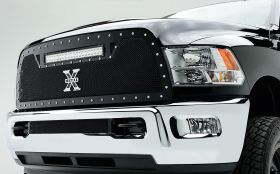 Ram 2500/3500 Grille 13-18 Dodge Ram 2500/3500 Mild Steel Powdercoat Black 1 Piece Torch Series T-REX Grilles - 6314521