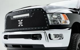 Ram 2500/3500 Grille 10-12 Dodge Ram 2500/3500 Mild Steel Powdercoat Black 1 Piece Torch Series T-REX Grilles - 6314531