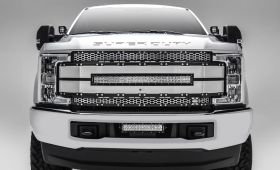 Super Duty Grille 17-18 Ford Super Duty Aluminum Brushed Black Torch Series T-REX Grilles - 6315495