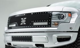 Raptor F-150 SVT Grille 10-14 Ford Raptor F-150 SVT Mild Steel Powdercoat Black 1 Piece Torch Series T-REX Grilles - 6315661