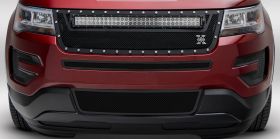 Explorer Grille 16-18 Ford Explorer Mild Steel Powdercoat Black 1 Piece Torch Series T-REX Grilles - 6316641