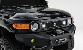 FJ Cruiser Grille 07-14 Toyota FJ Cruiser Mild Steel Powdercoat Black 1 Piece Torch Series T-REX Grilles - 6319321