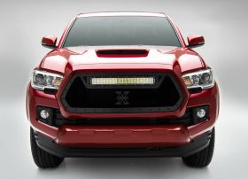 Tacoma Grille 16-17 Toyota Tacoma Mild Steel Powdercoat Black 1 Piece Stealth Torch T-REX Grilles - 6319411-BR
