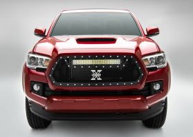 Tacoma Grille 16-17 Toyota Tacoma Mild Steel Powdercoat Black Torch Series T-REX Grilles - 6319411
