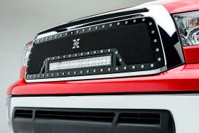 Tundra Grille 10-13 Toyota Tundra Mild Steel Powdercoat Black 1 Piece Torch Series T-REX Grilles - 6319631