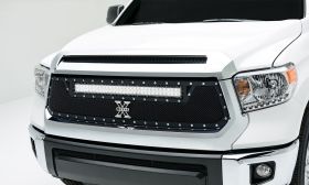 Tundra Grille 1-30 Inch LED Bar 14-17 Toyota Tundra Mild Steel Powdercoat Black 1 Piece Torch Series T-REX Grilles - 6319641