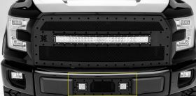 F-150 Bumper Grille 15-17 Ford F-150 W/Black Studs Mild Steel Powdercoat Black Torch Series T-REX Grilles - 6325731-BR