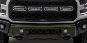 F-150 Raptor Grille 17-18 Ford F-150 Raptor Mild Steel Powdercoat Black 1 Piece Revolver Series T-REX Grilles - 6525661