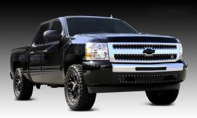 Silverado 1500 Grille 07-13 Chevrolet Silverado 1500 Mild Steel Powdercoat Black 2 Piece X Metal Series T-REX Grilles - 6711101