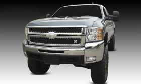 Silverado HD Grille 07-10 Chevrolet Silverado HD Mild Steel Powdercoat Black 2 Piece X Metal Series T-REX Grilles - 6711121