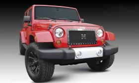 Wrangler Grille 07-17 Jeep Wrangler Mild Steel Powdercoat Black 1 Piece X Metal Series T-REX Grilles - 6714831