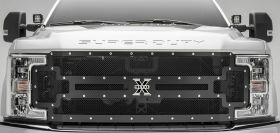 Super Duty Grille 17-18 Ford Super Duty W/Camera Mild Steel Powdercoat Black X Metal Series T-REX Grilles - 6715371