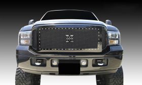 Super Duty Grille 05-07 Ford Super Duty Mild Steel Powdercoat Black 3 Piece X Metal Series T-REX Grilles - 6715611
