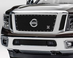 Titan Grille 16-18 Nissan Titan Mild Steel Powdercoat Black 3 Piece X Metal Series T-REX Grilles - 6717851