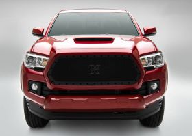 Tacoma Grille 16-17 Toyota Tacoma Mild Steel Powdercoat Black 1 Piece Stealth Metal T-REX Grilles - 6719411-BR