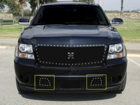 Chevy Bumper Grille 07-13 Chevrolet Tahoe/Suburban/Avalanche Mild Steel Powdercoat Black X Metal Series T-REX Grilles - 6720511