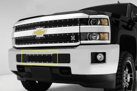 Silverado HD Bumper Grille 15-18 Chevrolet Silverado HD Mild Steel Powdercoat Black 2 Piece X Metal Series T-REX Grilles - 6721221