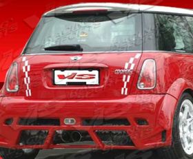 2002-2006 BMW Mini Cooper 2dr 3dr FRP Z Max Rear Bumper by ViS - VIS-02BMMC2DZMX-002