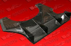 2002-2007 Subaru Impreza WRX 4dr Spike Carbon Fiber Rear Diffuser - VIS-02SBWRX4DSPK-032C