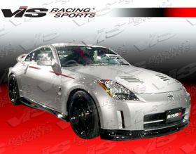 2003-2005 Nissan 350z Techno R Carbon Fiber Front Lip Spoiler - VIS-03NS3502DTNR-011C