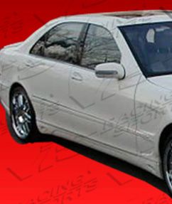 2000-2006 Mercedes S-Class W220 4dr L-F1 FRP Side Skirts by ViS - VIS-03MEW2204LLSF1-004