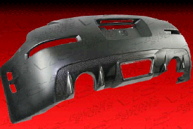 2003-2007 Nissan 350Z 2dr Z Speed FRP Rear Bumper w/ Carbon Diffuser - VIS-03NS3502DZSP-002CC