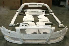 2006-2008 Audi A4 4d FRP 9pc RS4 Conversion Body Kit by ViS - VIS-06AUA44DRS4-099