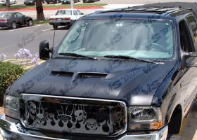 1999-2006 Ford F-250 Outlaw 2 Fiberglass Hood - VIS-97FDF2502DOL2-010