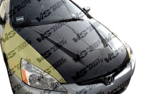 2003-2007 Honda Accord 4DR Invader Carbon Fiber Hood by ViS Racing - VIS-03HDACC4DVS-010C