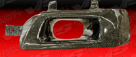 2003-2007 Mitsubishi EVO VIII IX Carbon Fiber Headlight Scoop by ViS - VIS-03MTEV84DCUS-HLS